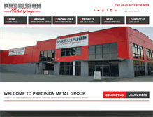 Tablet Screenshot of precisionmetalgroup.com